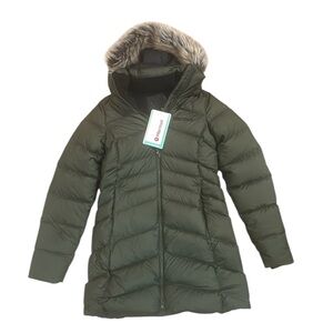 Marmot Womens XS Montreal 700 Fill Power Down Parka Jacket‎ Coat Nori Green NEW
